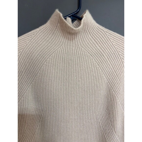 $239 Margaret O’Leary Blush Pink 100% Cashmere Funnel Sweater Size Small j - Picture 4 of 11